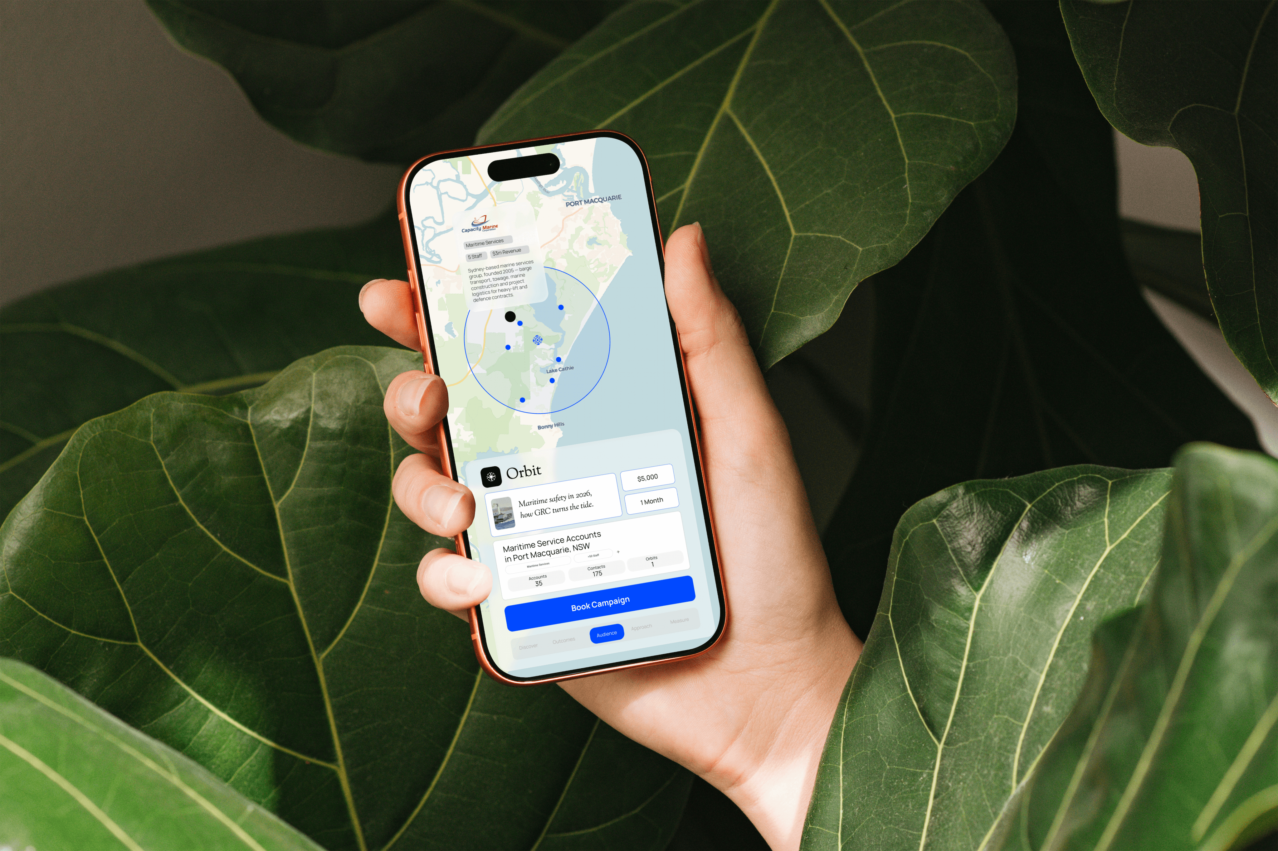 Orbit mobile interface for managing hyperlocal DOOH campaigns