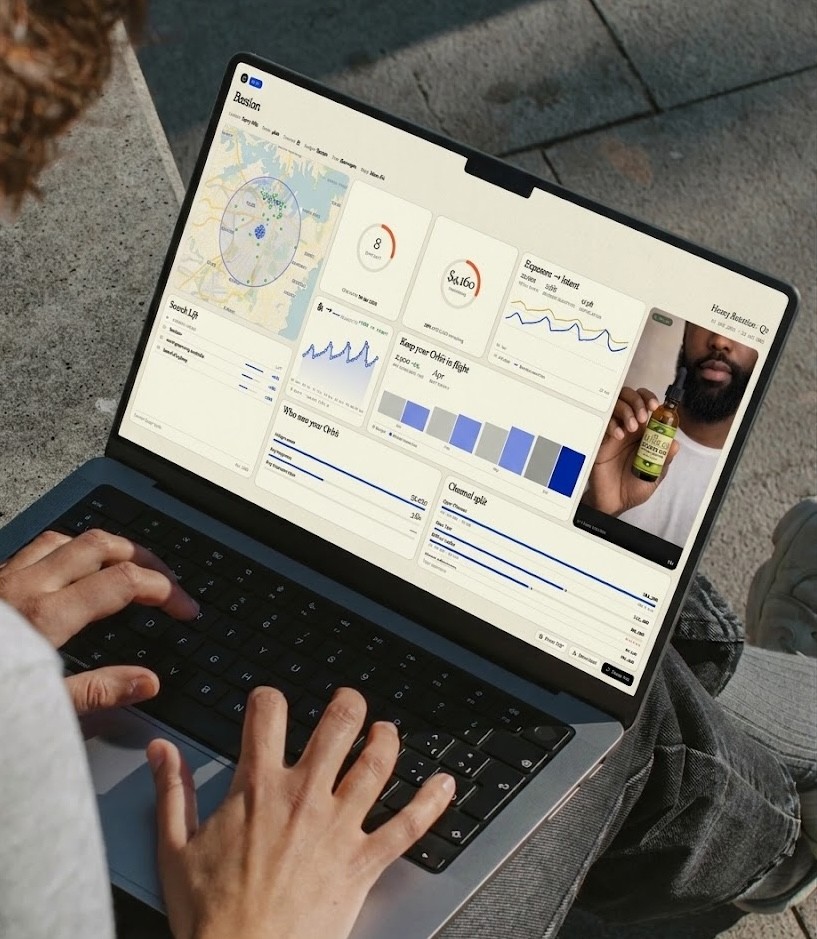Orbit campaign dashboard showing live impression tracking and search lift data